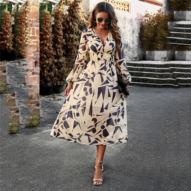 Bohemian Resort Casual Printed Long Skirt