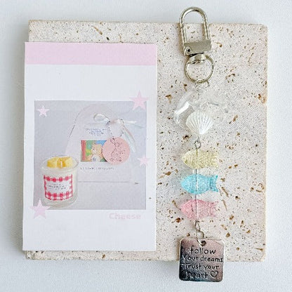 Cute Beaded Fish Wind Chime Bag Charm