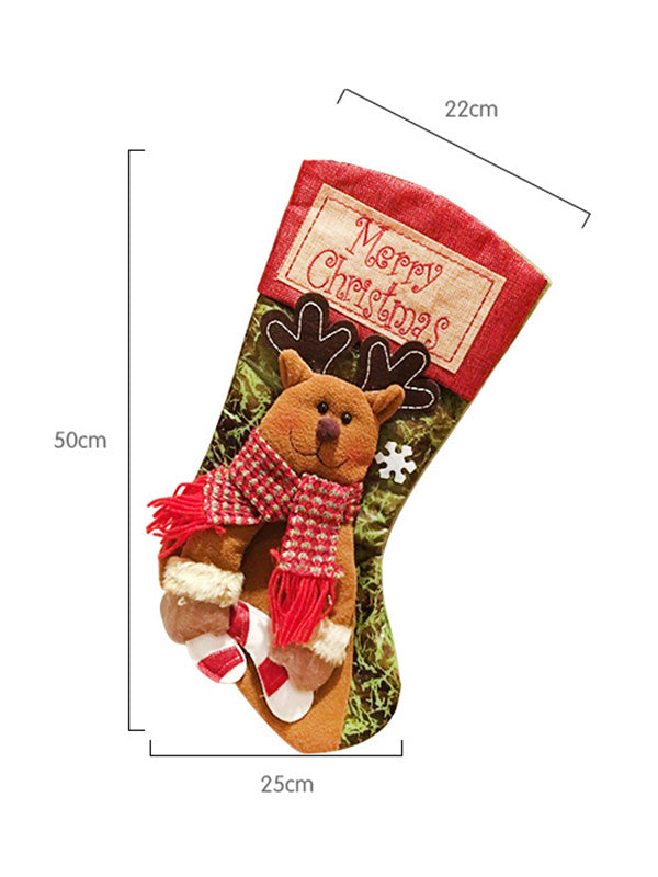 Santa Claus Snowman Socks Christmas Gifts Bag