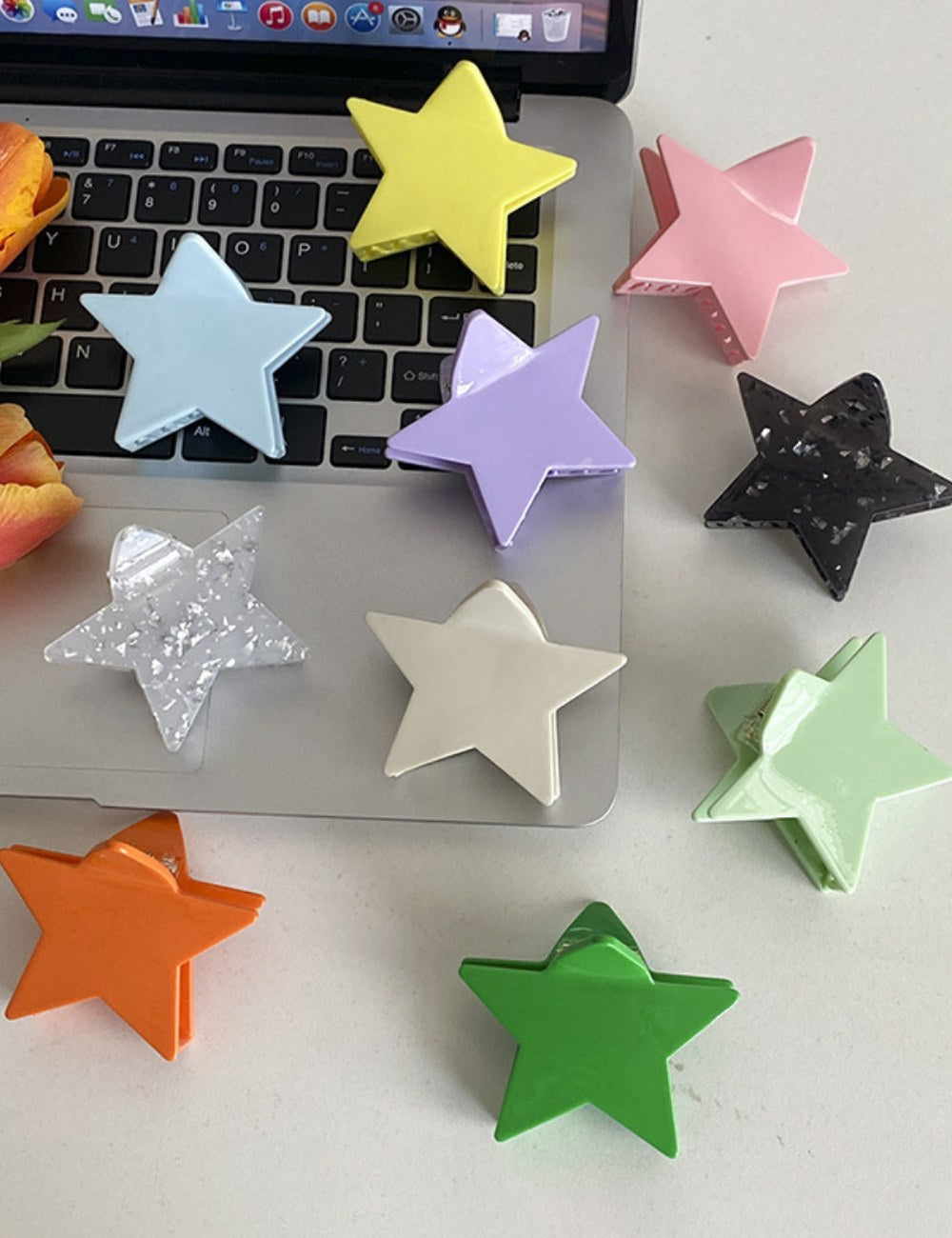 Colorful Cute Solid Color Star Hair Claws