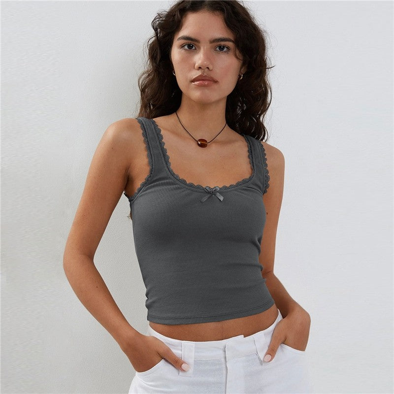 Solid Color Slim-Fit Tank Top