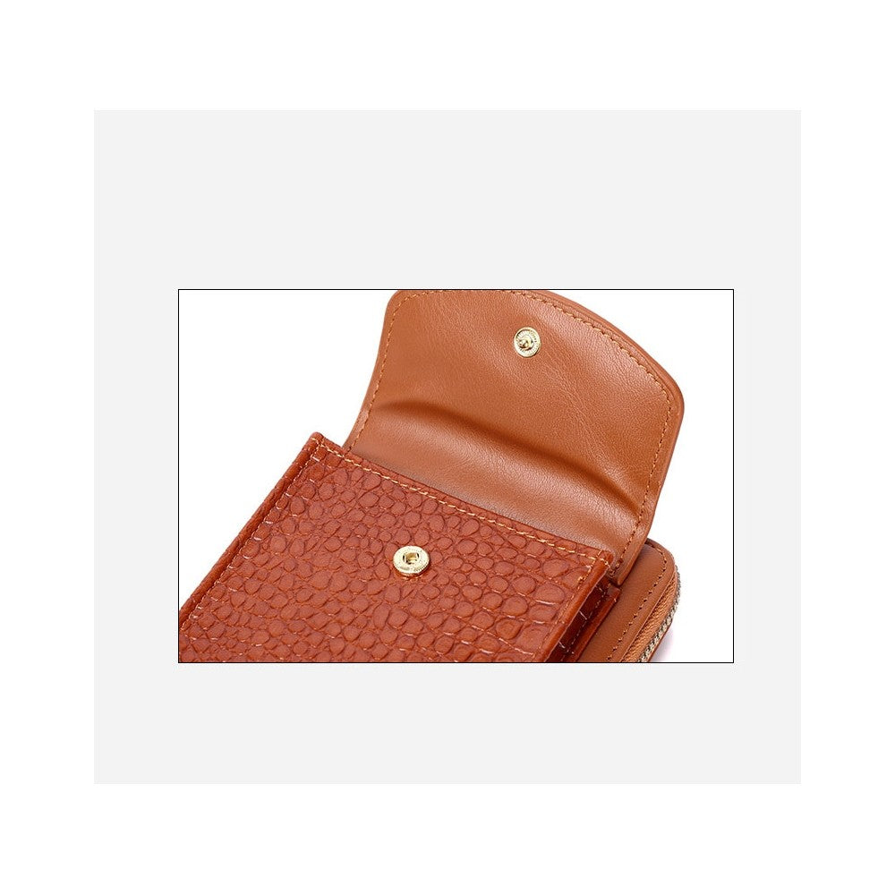 PU Leather Solid Color Alligator Grain Mini Purse Cell Phone Crossbody Bag