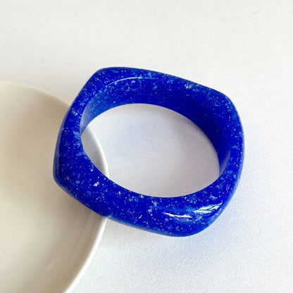 Blue Simple Layered Geometric Bracelets