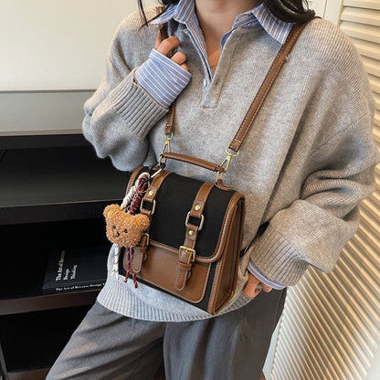 Retro Handbag With Pendant