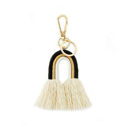 New Creative Pendant Bohemian Tassel Bag Pendant Rainbow Keychain