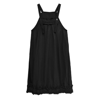 Mesh Panel Pleated Strapless Loose Fit Maxi Dress