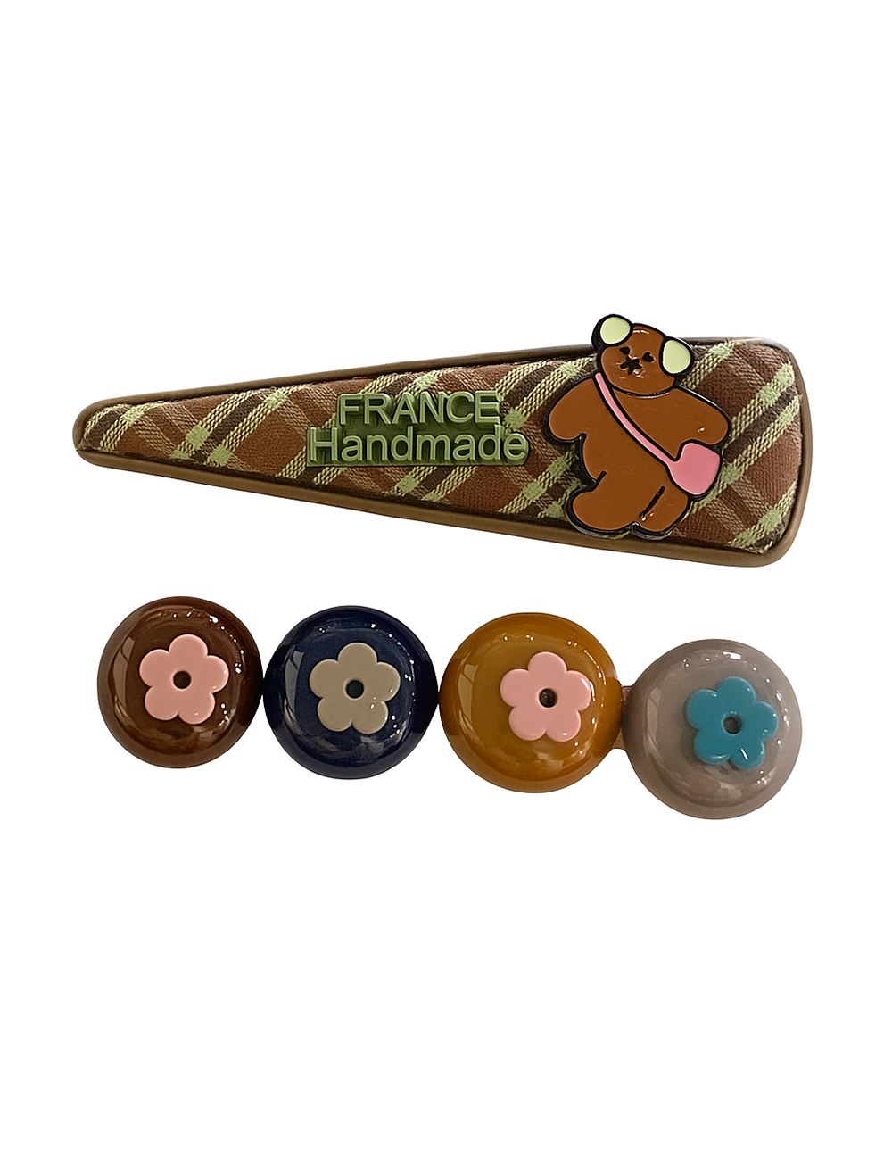 Cute Bear Flower Letter Hair Clip Sets