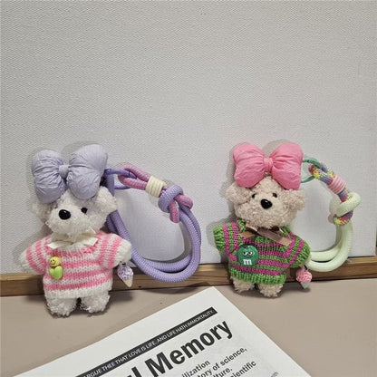 Cute Teddy Bear Keychain With Water Bottle Holder