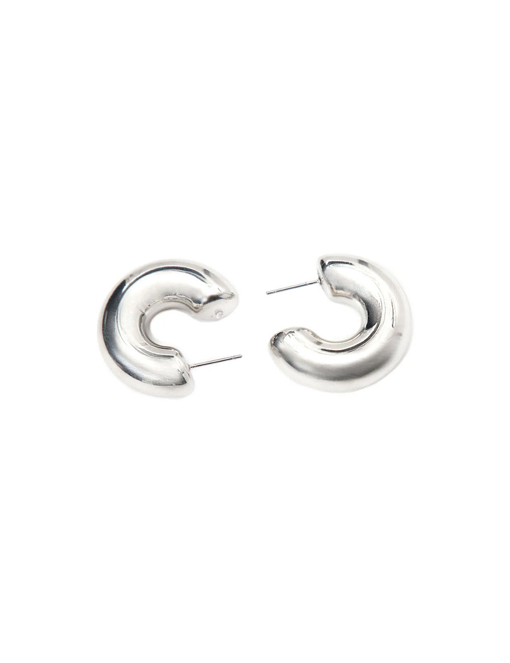 C-Shaped Punk Metal Stud Earrings