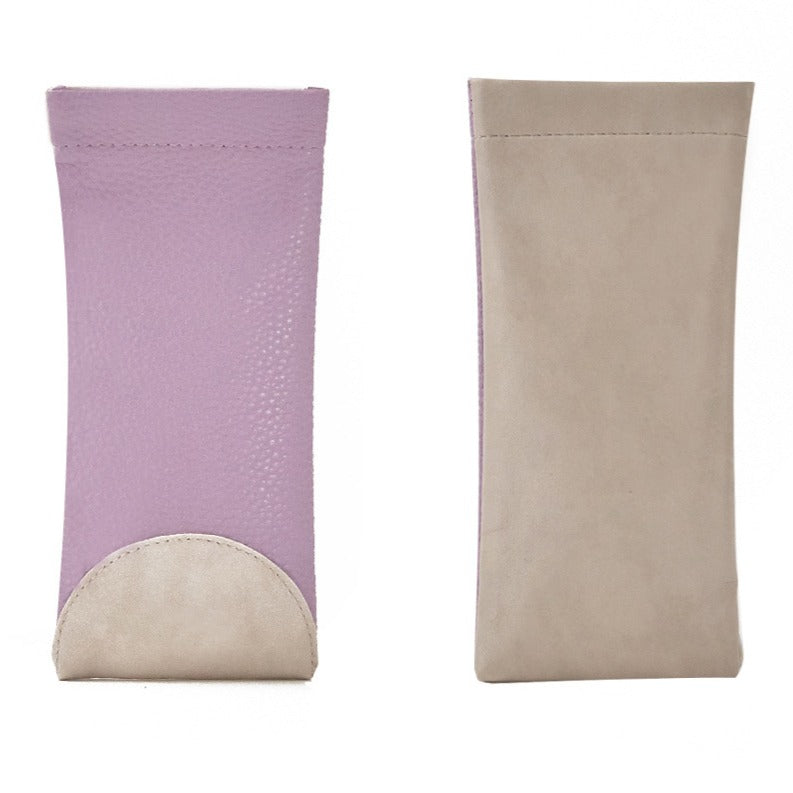 Minimalist Soft Leather Portable Eyeglass Pouch