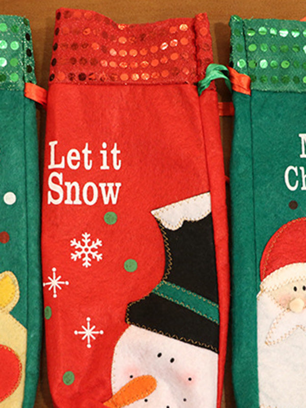 Christmas Decoration Wine Bags
