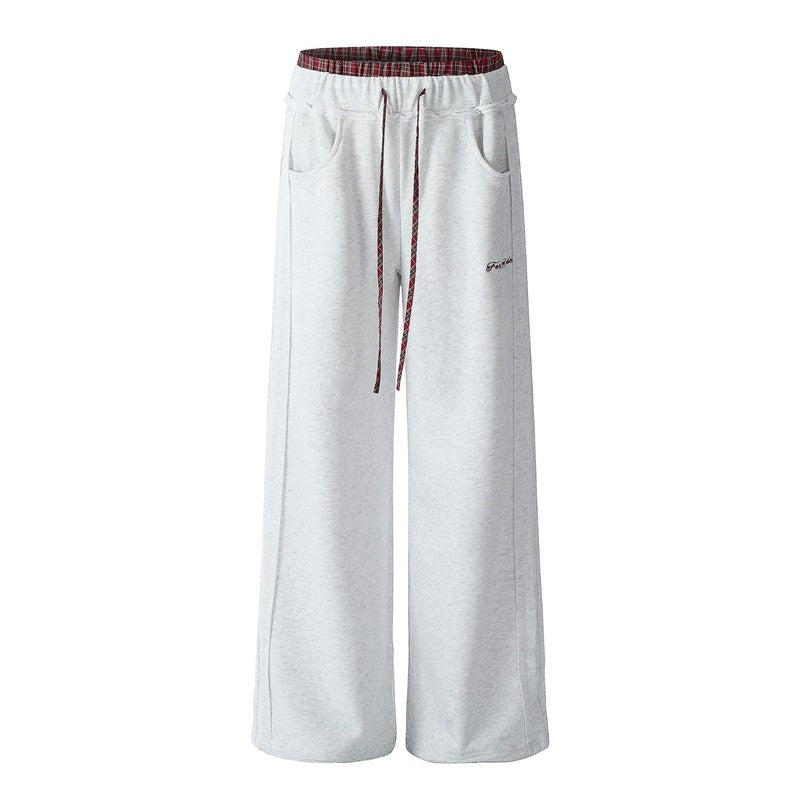 High Street Drop Crotch Sweatpants Color Block