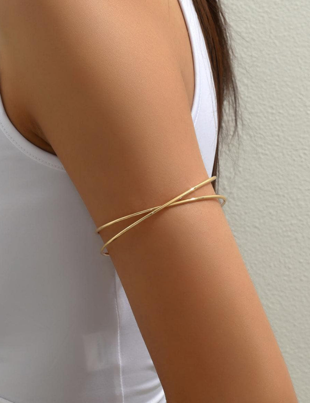Simple Cross Open Arm Cuff