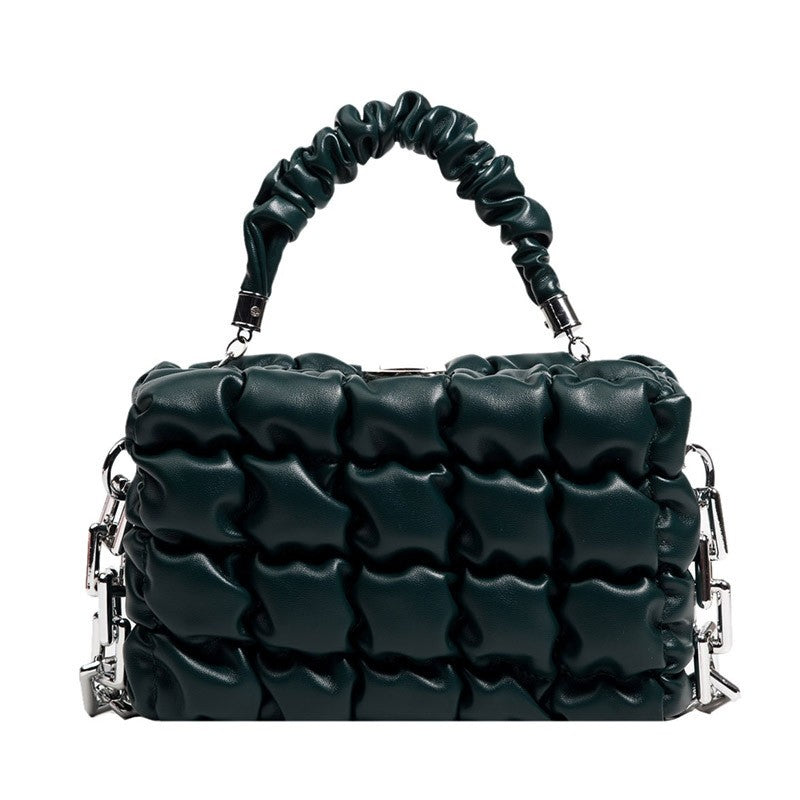 Elegant Grid Mini Handle Bag
