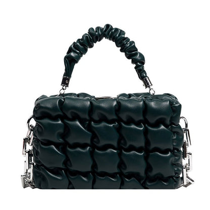 Elegant Grid Mini Handle Bag