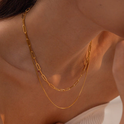 Retro Trendy Layered Collarbone Necklace