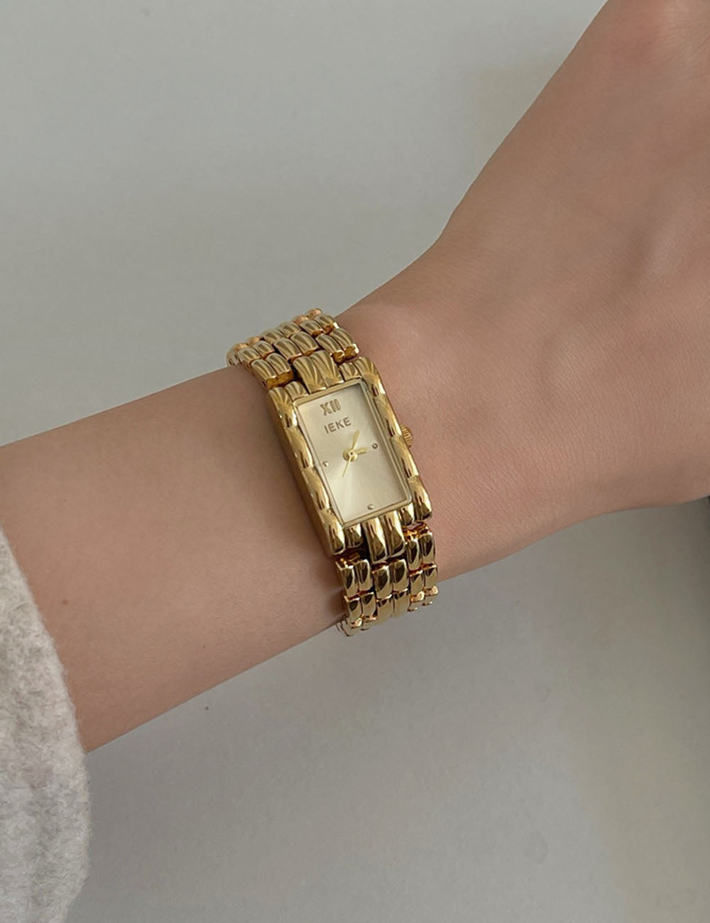 Classic Rectangular Dial Quartz Wrist Watch