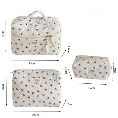 Sweet Cherry Print Make Up Bag