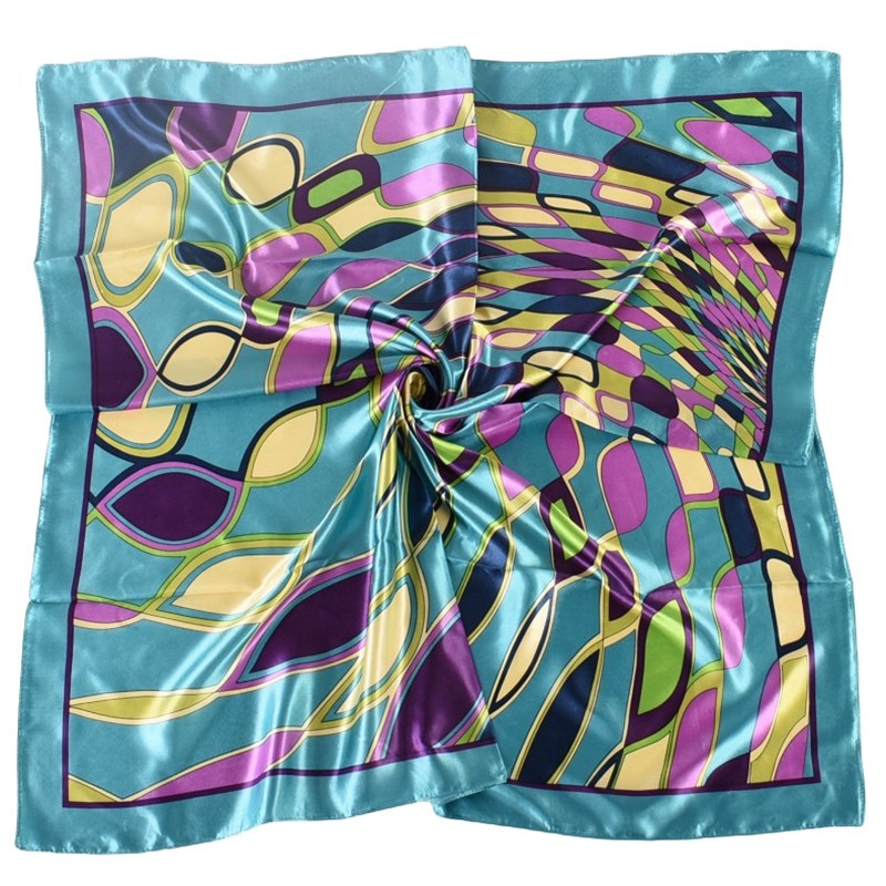 Satin Printed Square Head Scarf