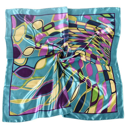 Satin Printed Square Head Scarf