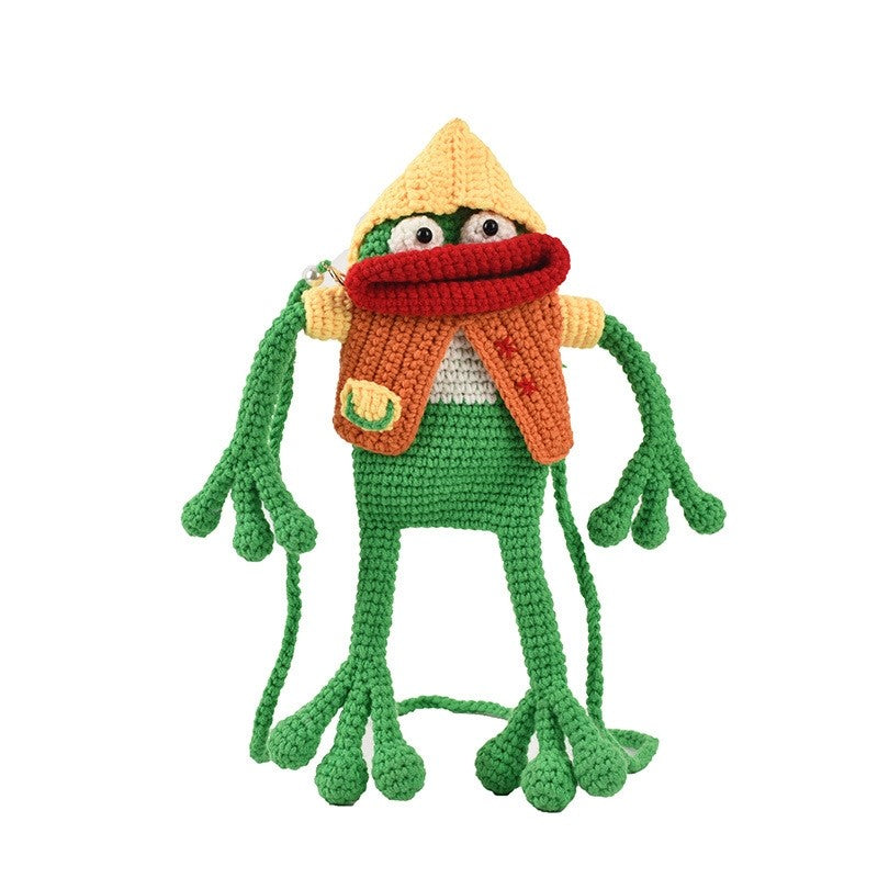 Cute Cartoon Knitted Crossbody Bag