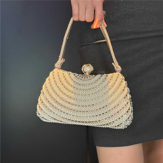 Diamond Pearl Evening Clutch Bag