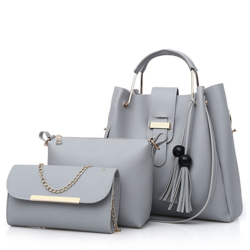 Tassel Shoulder Bag Handbag 3-Piece Sets