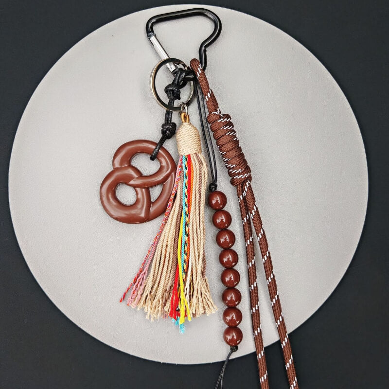 Tassel Braided Rope Keychain Bag Charm