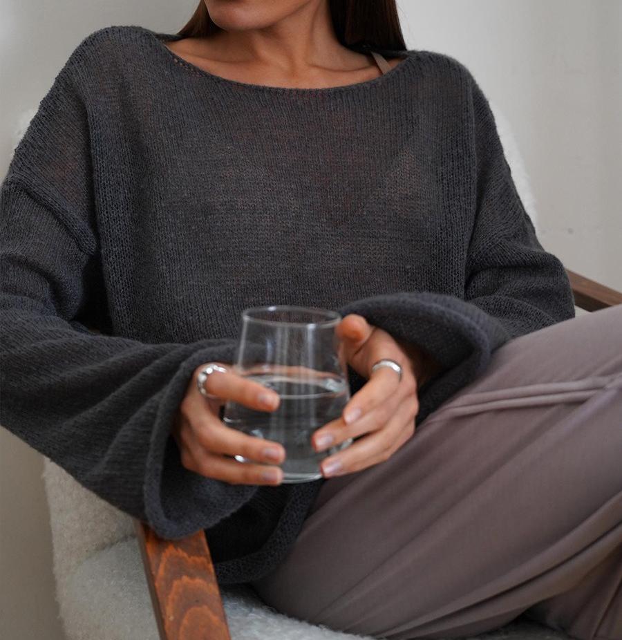 Loose Knit See Through Cover-Up Top
