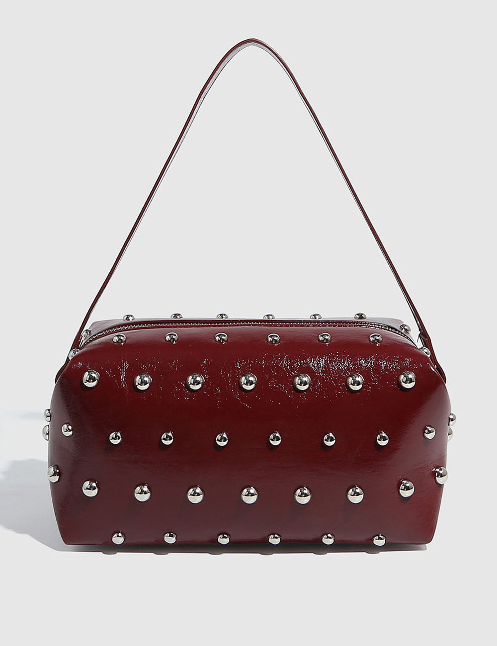 Vintage Studded Square Chain Shoulder Bag