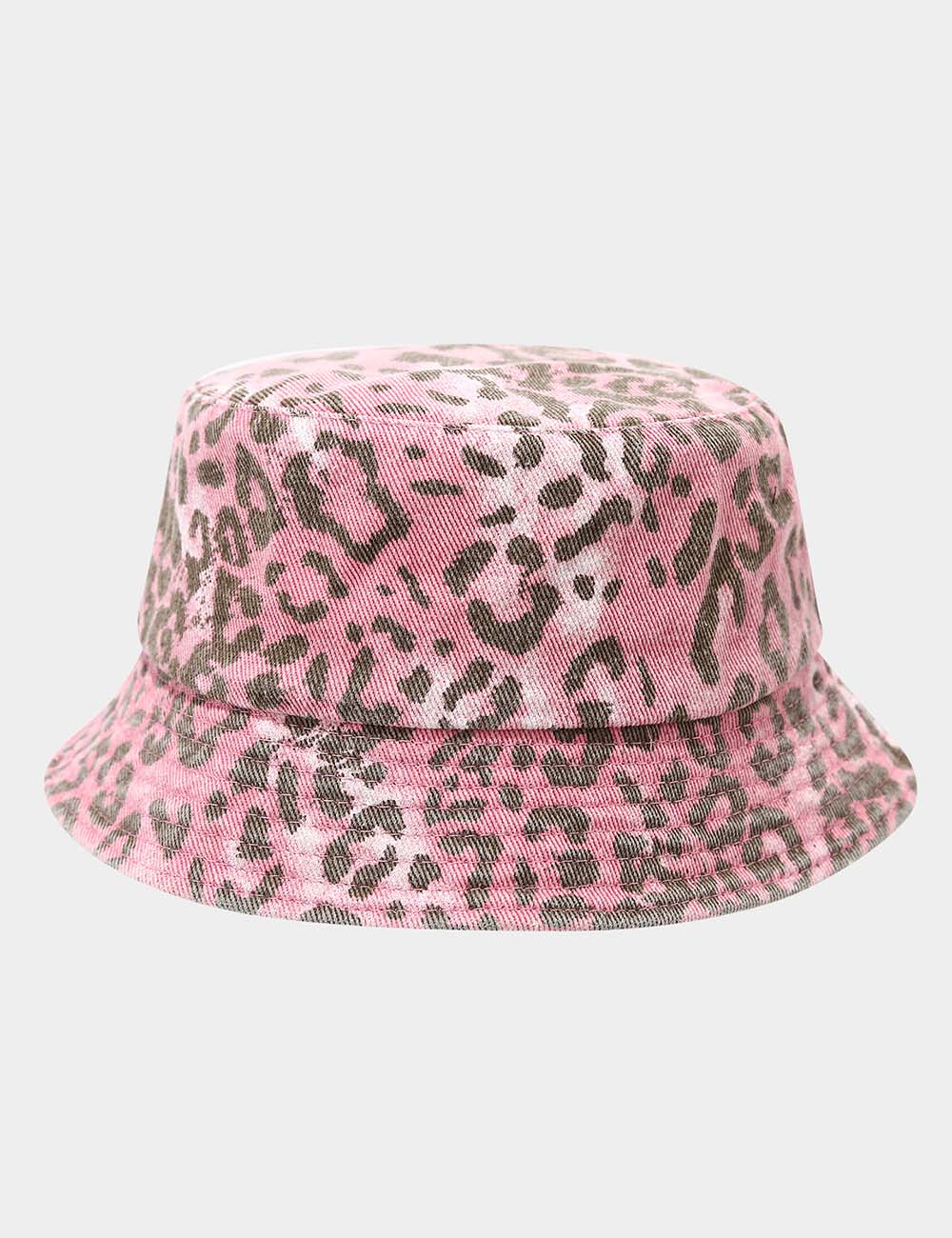Distressed Retro Leopard Print Bucket Hat
