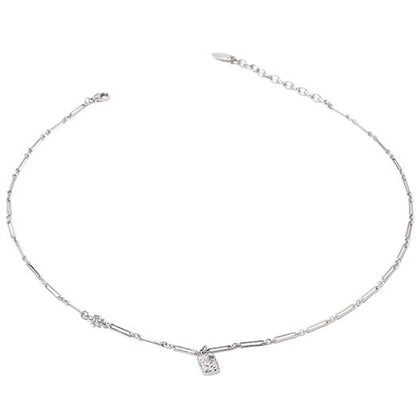 Vintage  Diamond Square Necklace
