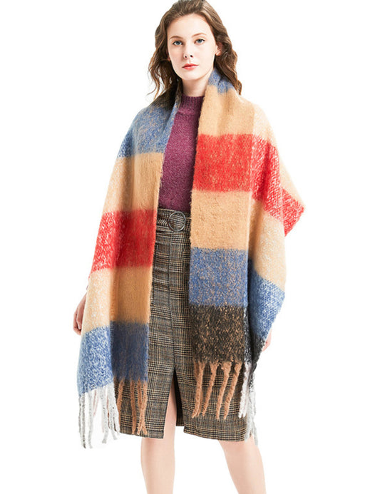 Stripe Tassel Soft Scarves