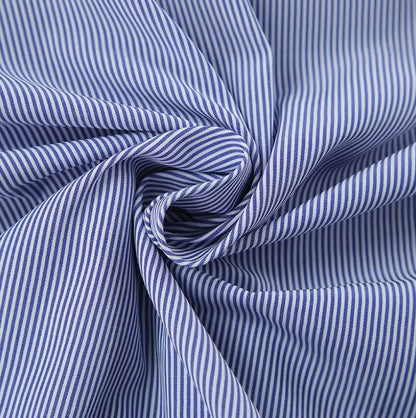 Striped Lapel Button Down Short Shirts