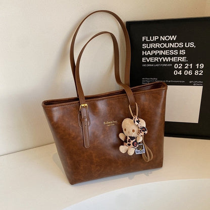 Vintage Crossbody Satchel With Charm