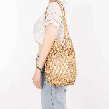 Fashion Hollow Out Bucket Shoulder Bag