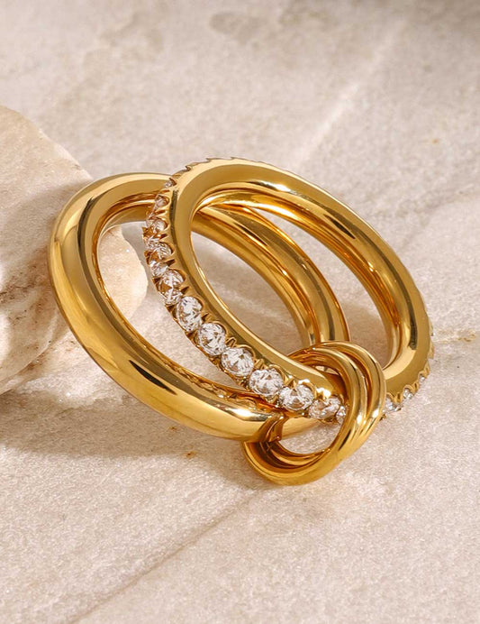 Simple Layered Zircon Single Ring