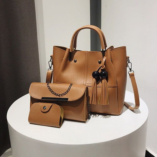 Three-Piece Bag With Tassels