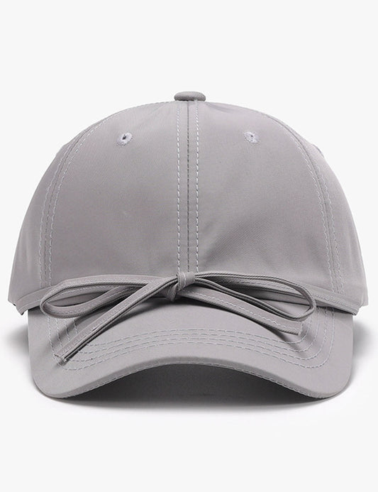Solid Color Bow Knot Baseball Cap
