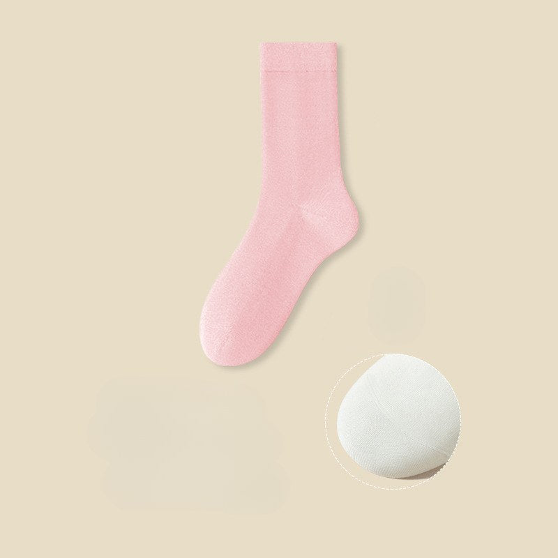 Solid Color Cotton Simple Socks