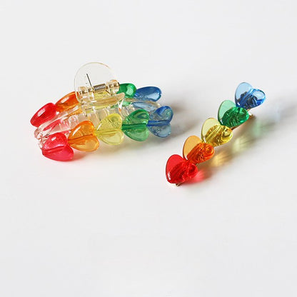 Gradient Color Love Cute Hair Clips