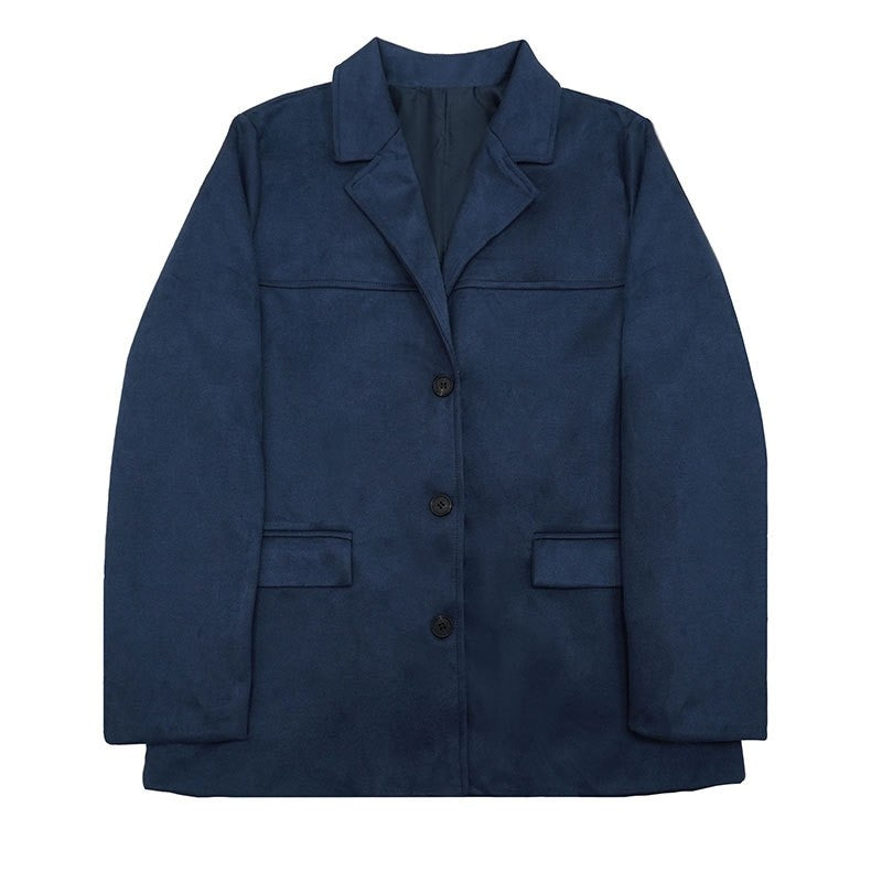 Vintage Loose Fit Long Sleeve Blazer Jacket Coat