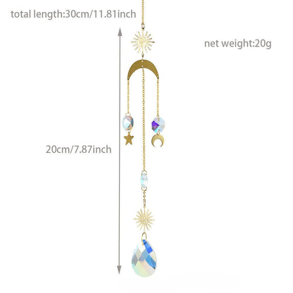 Metal Sum Moon Crystal Home Hangings
