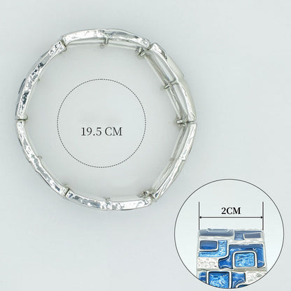 Stylish Color Block Enamel Bracelet