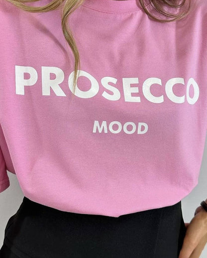 Letter Print Loose Short Sleeves Top