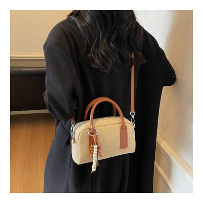 Vintage Crossbody Satchel With Charm