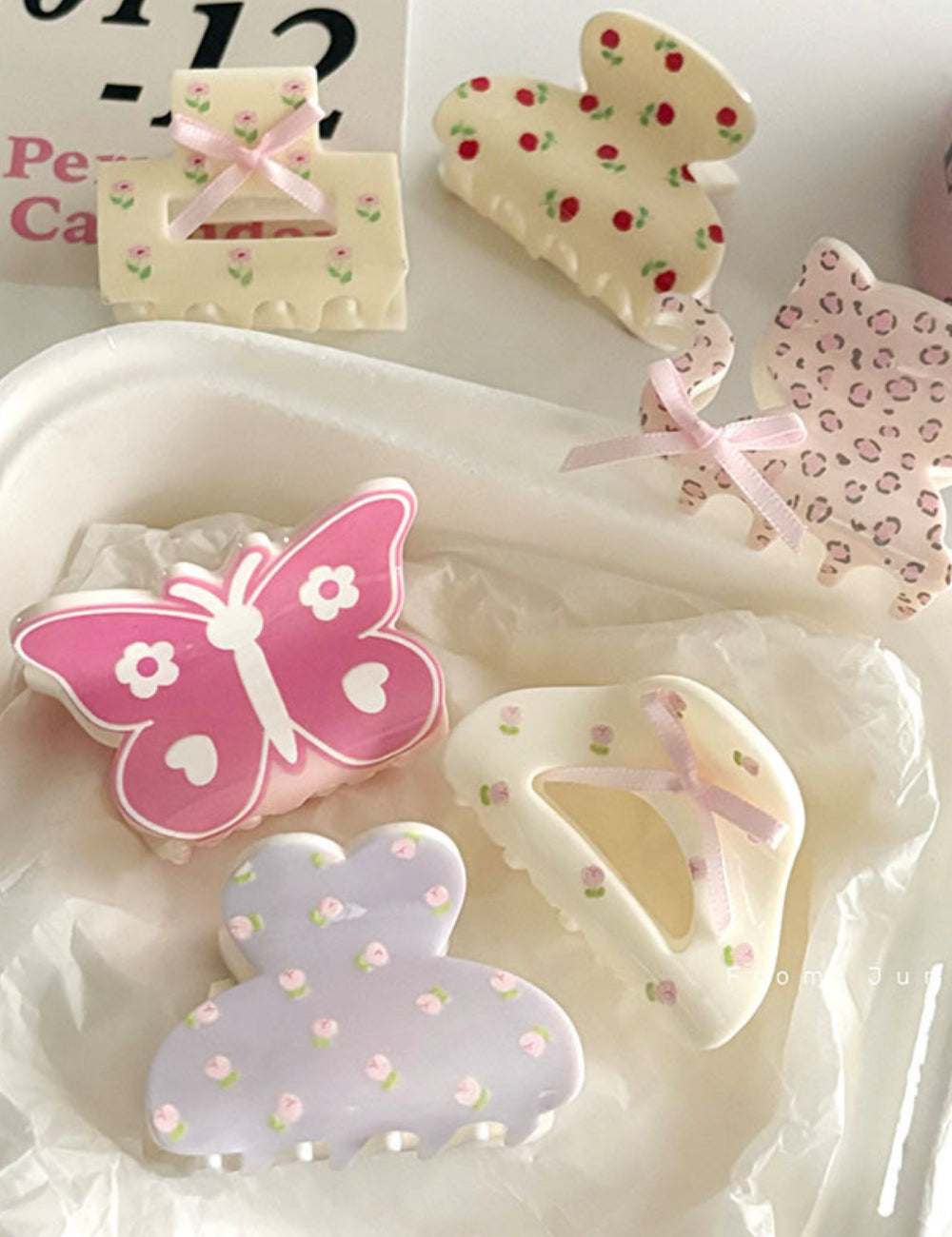 Cute Bow Flower Claw Clip