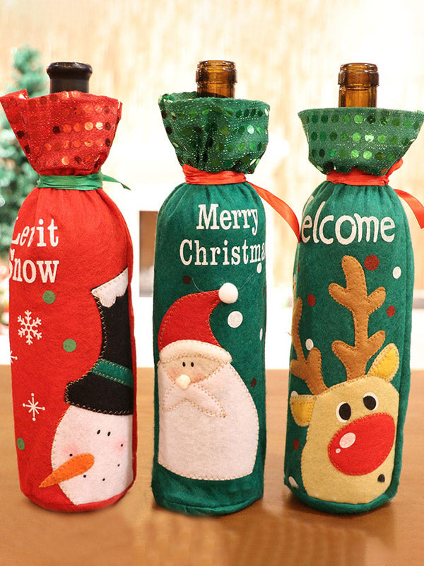 Christmas Decoration Wine Bags