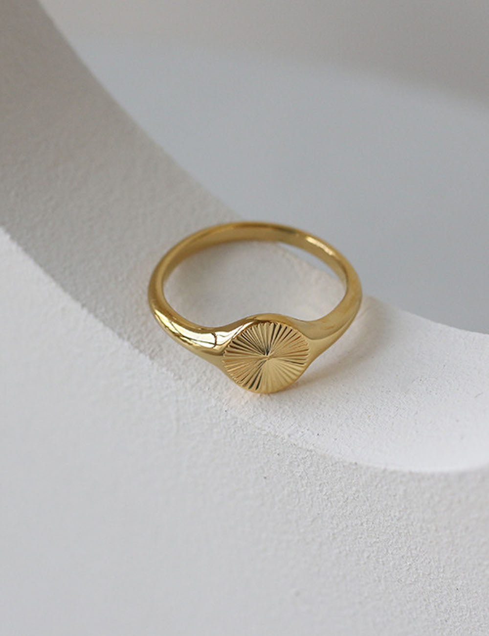 Minimalist Gold Plated Sun Burst Ring