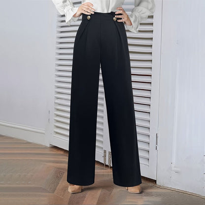 Womens Wide Leg Straight Pants